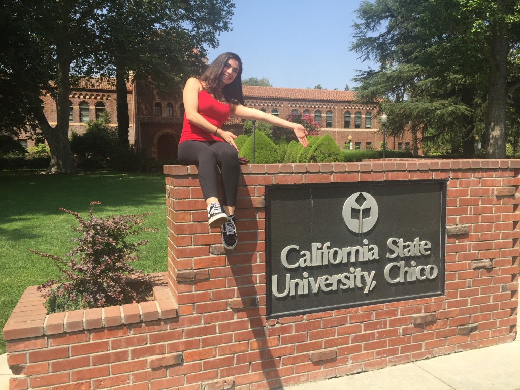Happy Woman at University